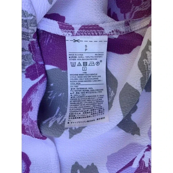 Banana Republic Purple Floral Printed Tank Top Small NEW 629 - Picture 3 of 3